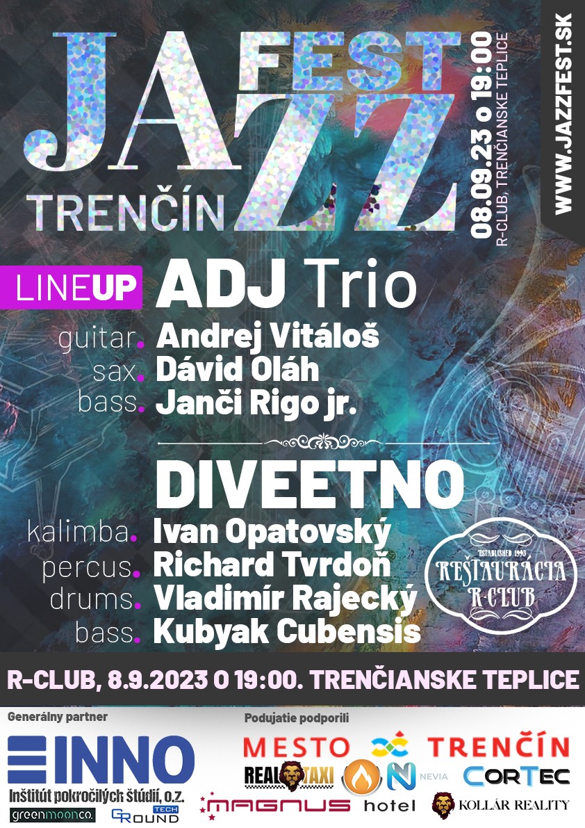 Jazzové kreácie, 8.9.2023 o 19:00, R-Club * Trenčianske Teplice #JazzFest Trenčín — JazzFest Trenčín