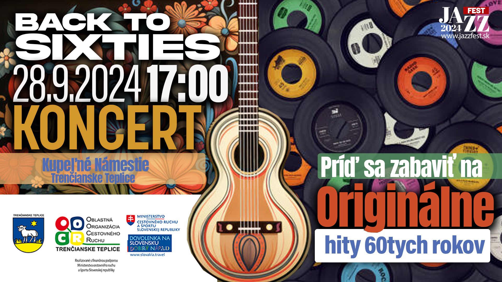 Originálne hity 60tych rokov v podaní kapely Back to sixties v Trenčianskych Tepliciach — JazzFest Trenčín