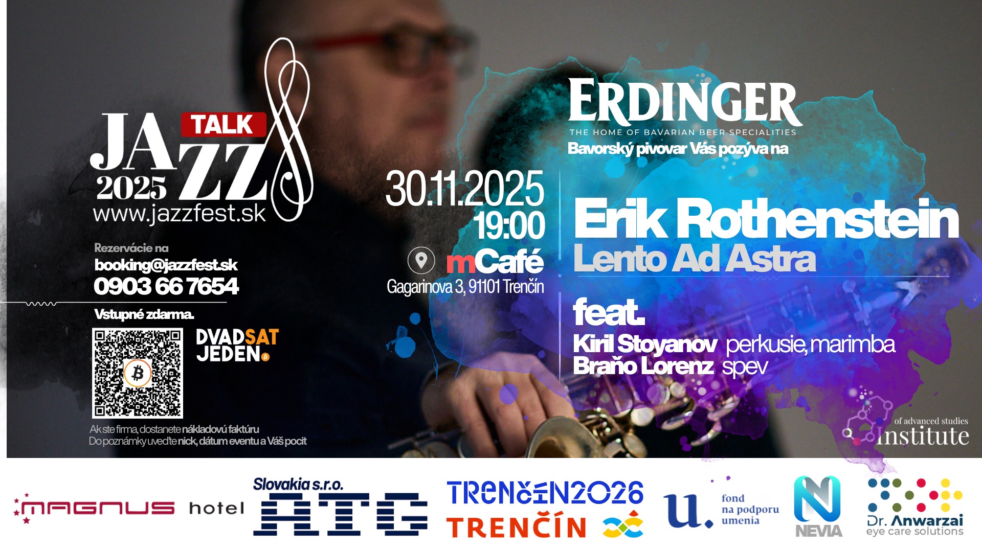 JazzFest 2025 - Erik Rothenstein - 9.1.2026 - mCafé — JazzFest Trenčín
